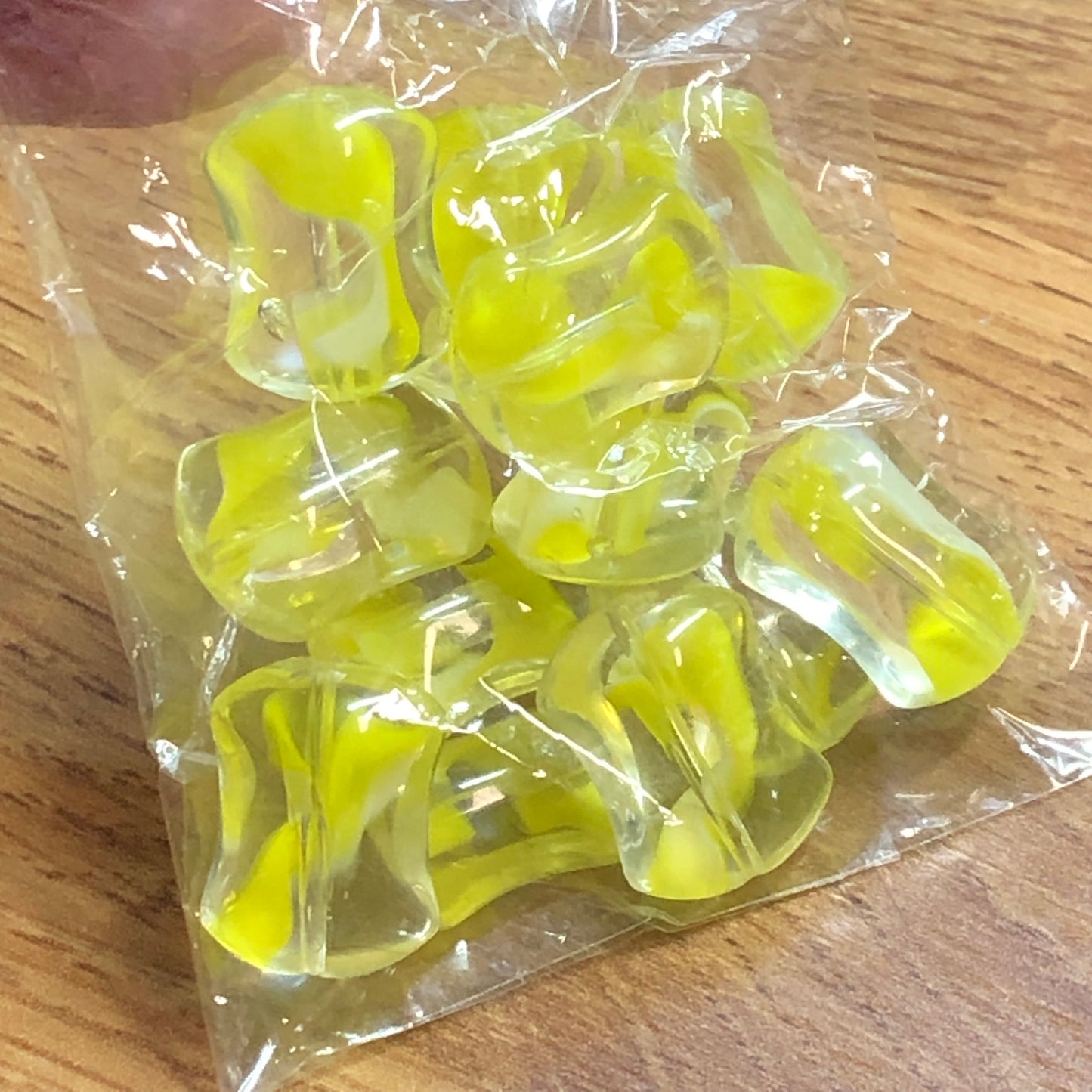 Yellow beads for jewellery making mixed pack with yoga charms