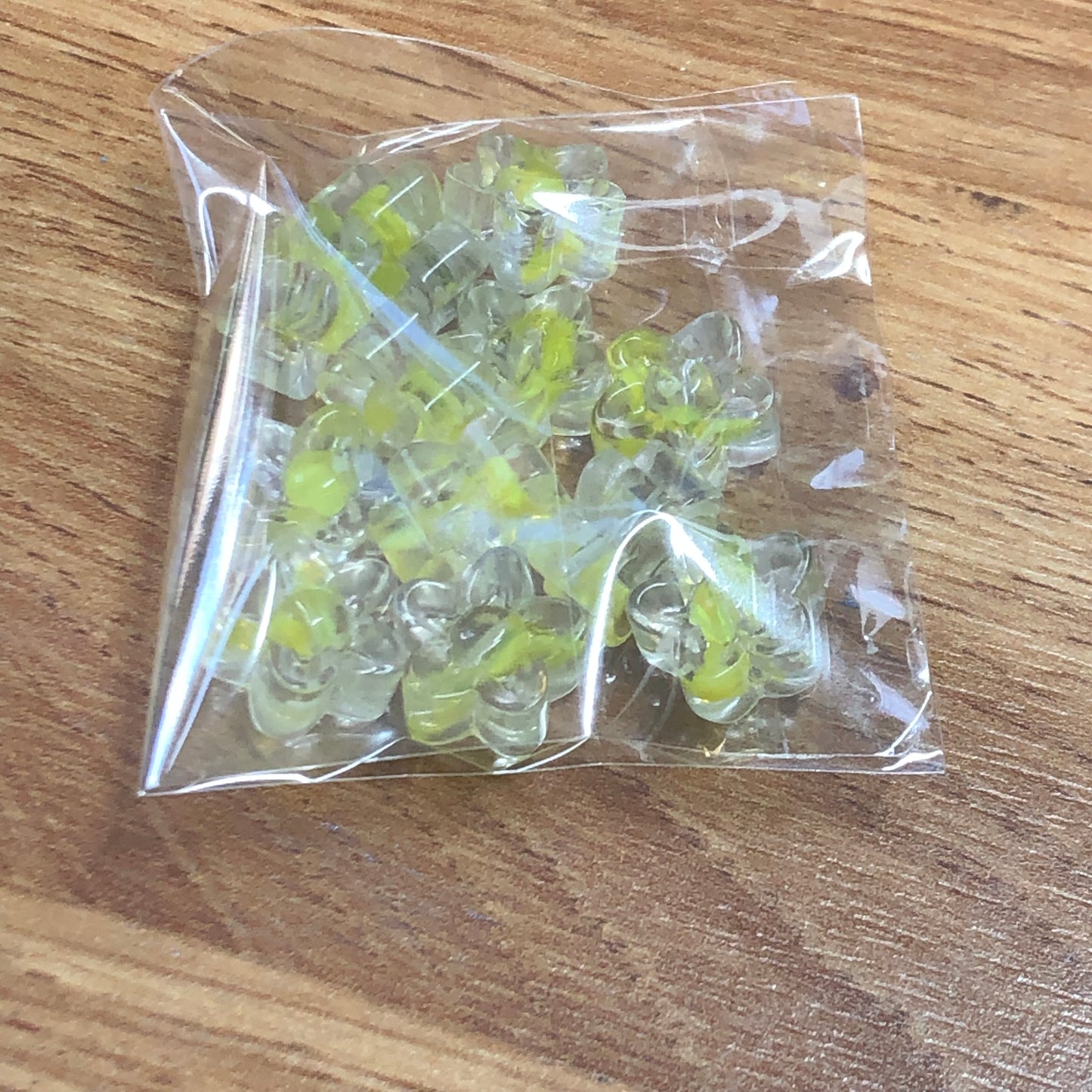 Yellow green bead and charm bundle pack 01