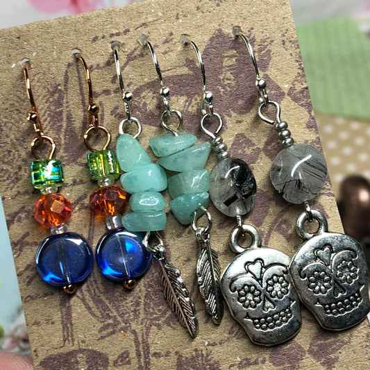 Three pairs of gorgeous handmade earrings