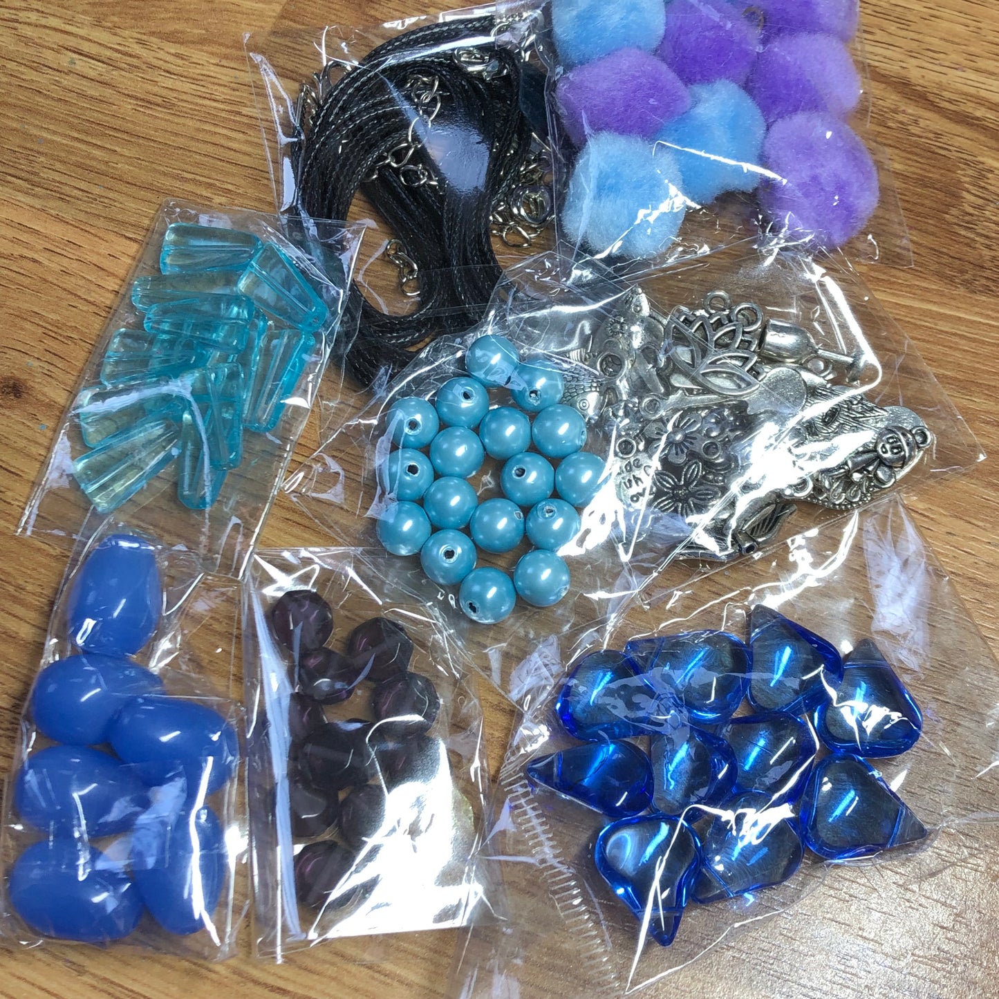 Blue and purple bead bundle pack 01