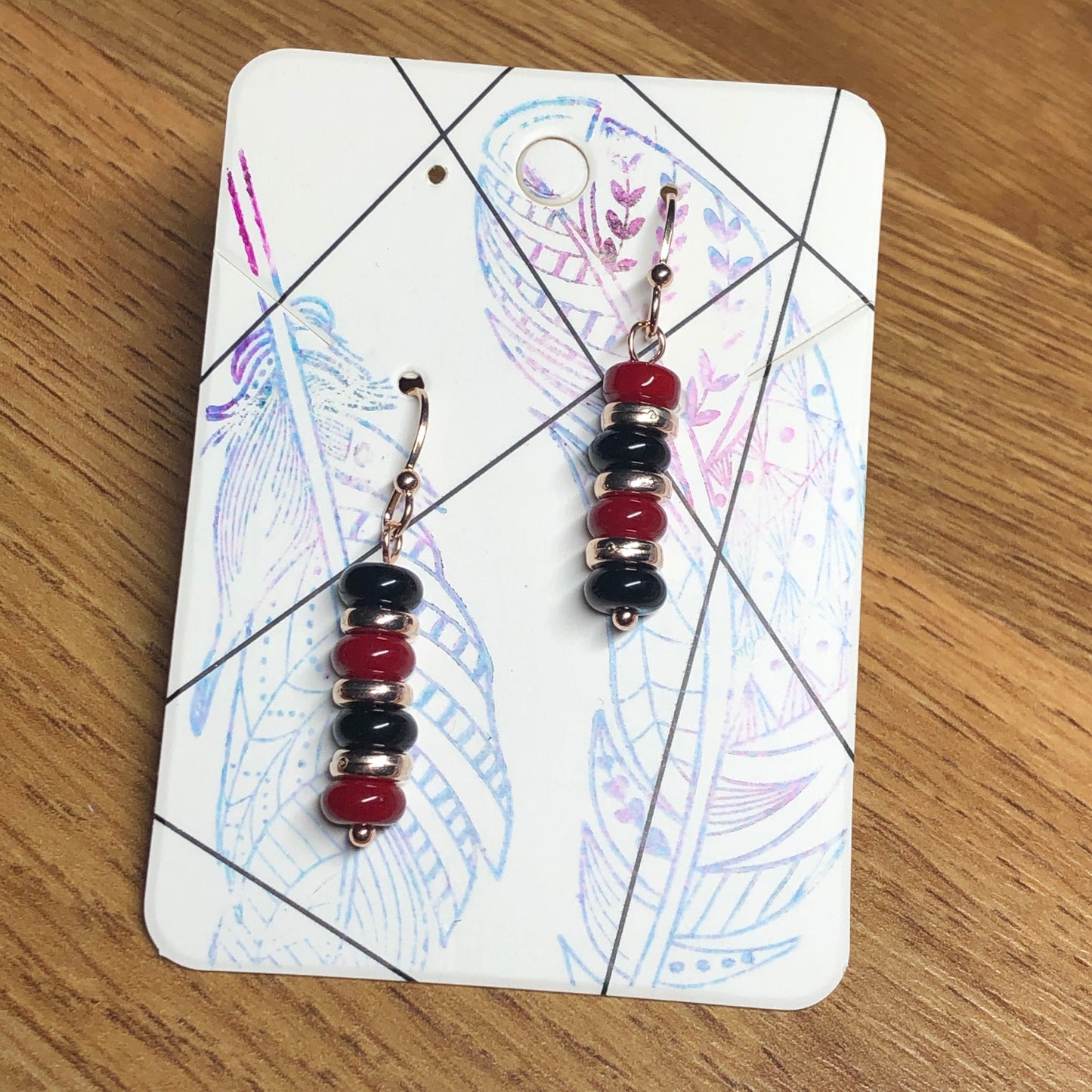 Dramatic Stripe - eye catching glass earrings