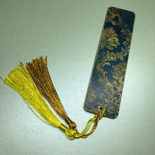 Navy blue wooden bookmark