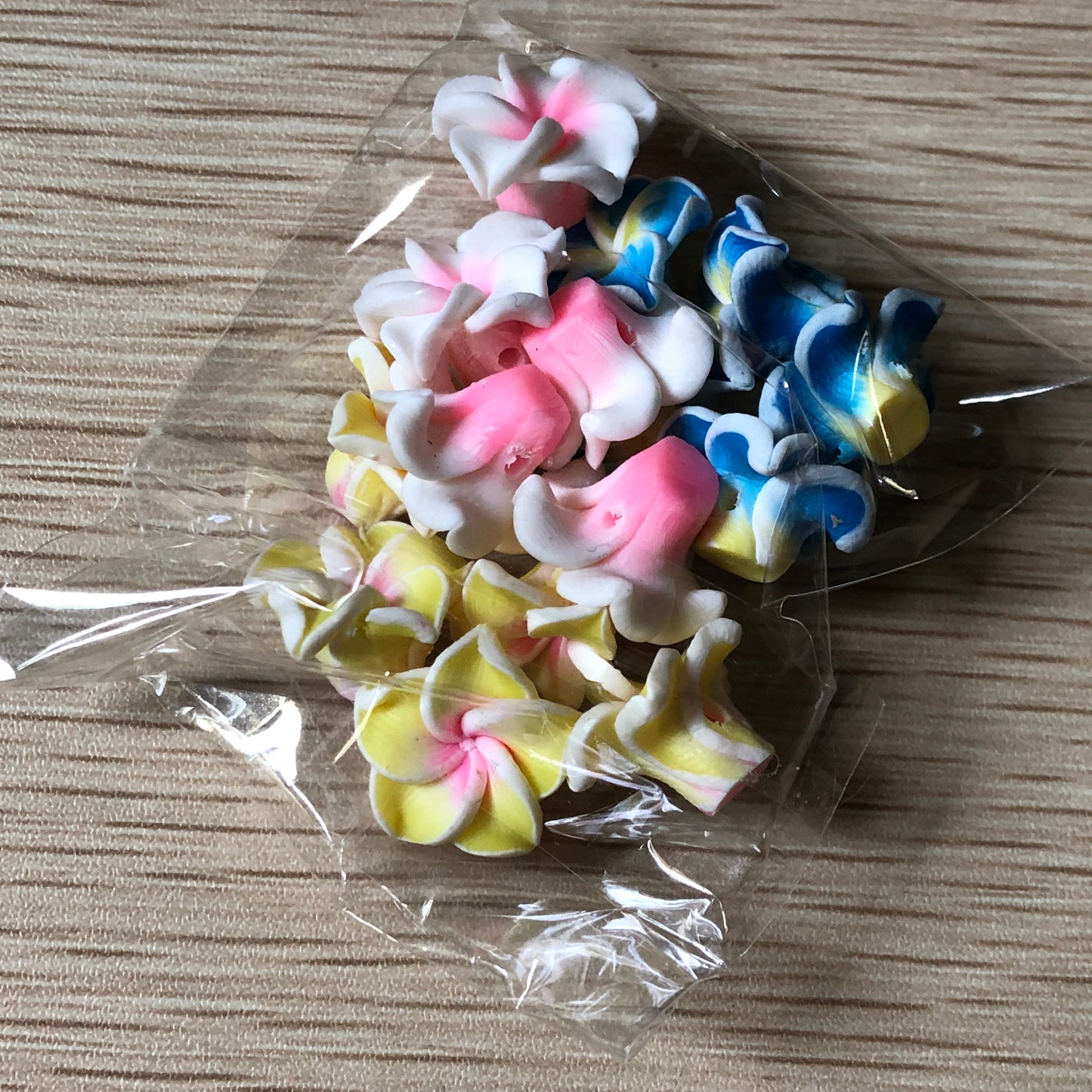 Bead and charm jewellery making bundle 15 with octopus charms and fimo flowers