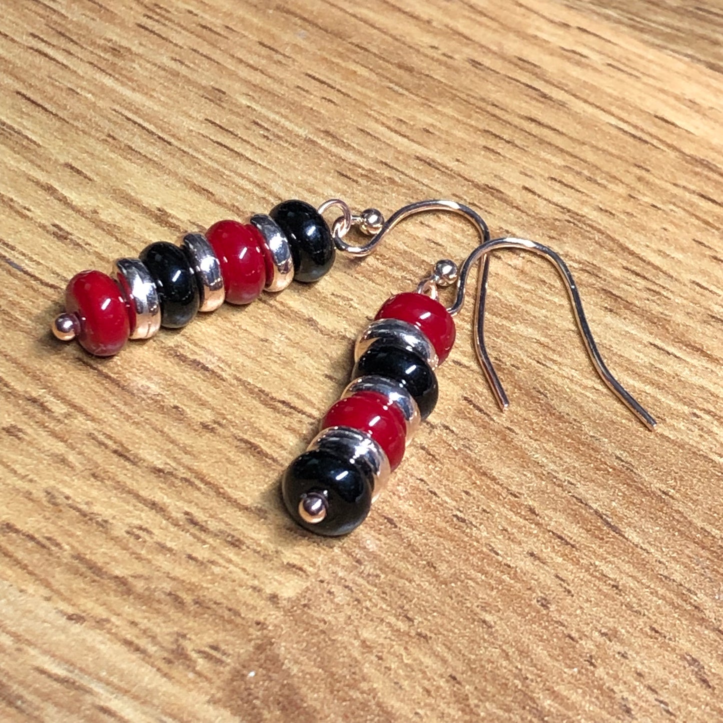 Dramatic Stripe - eye catching glass earrings