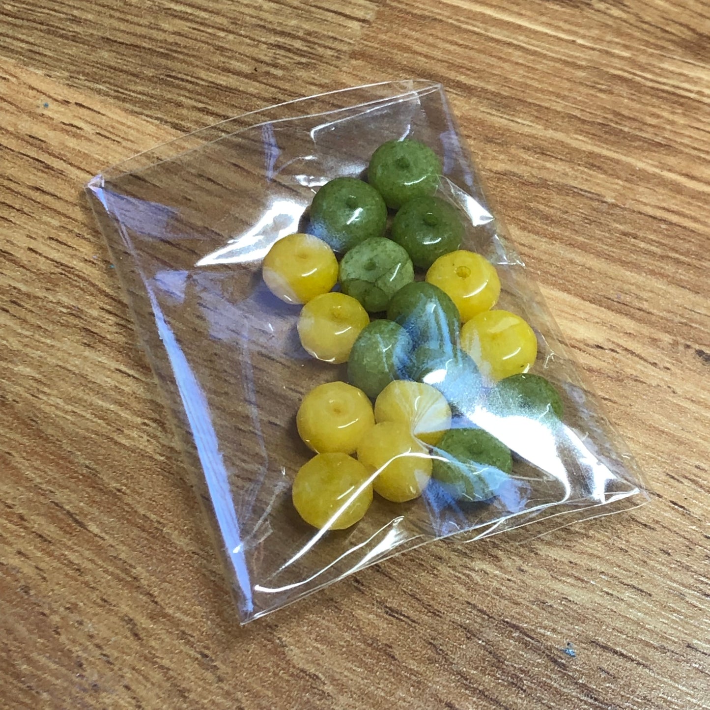 Green Yellow bead and charm bundle pack 04