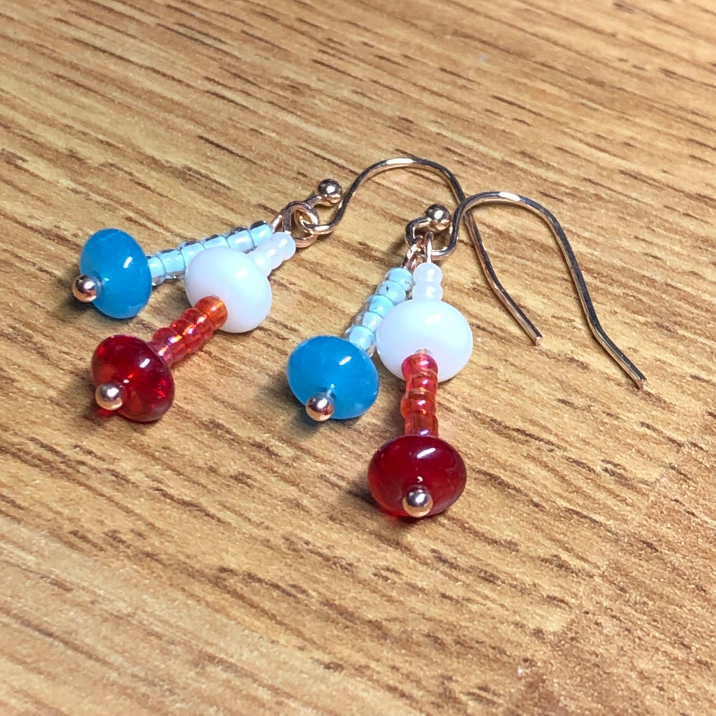 Quirky - colourful glass earrings
