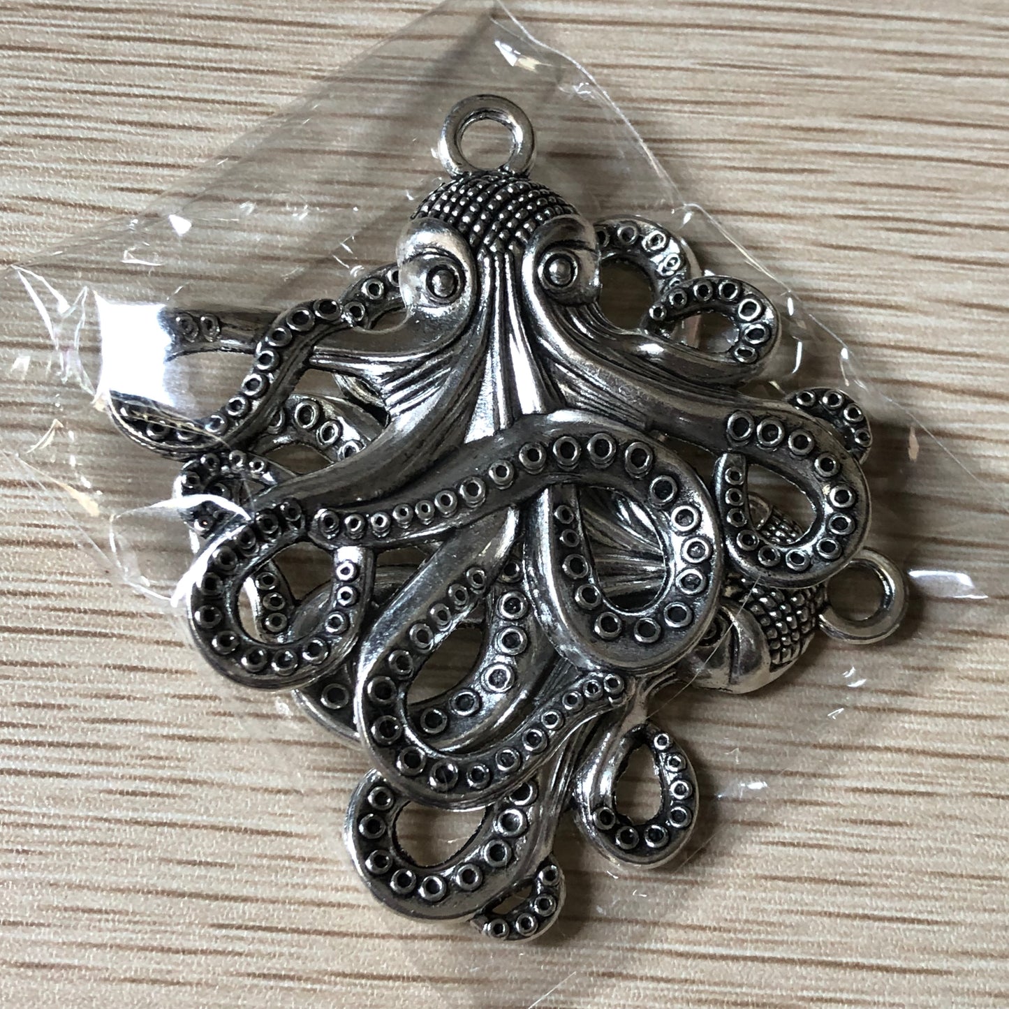 Bead and charm jewellery making bundle 15 with octopus charms and fimo flowers