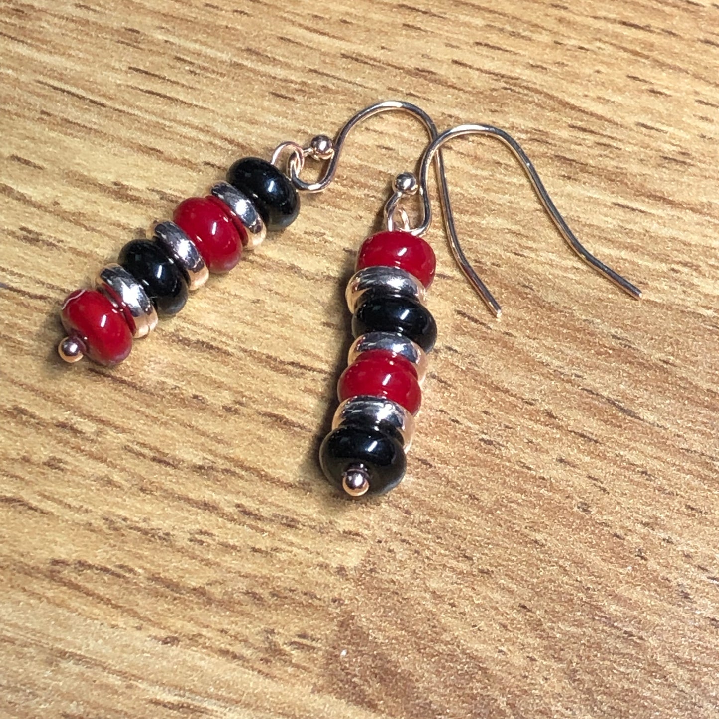 Dramatic Stripe - eye catching glass earrings