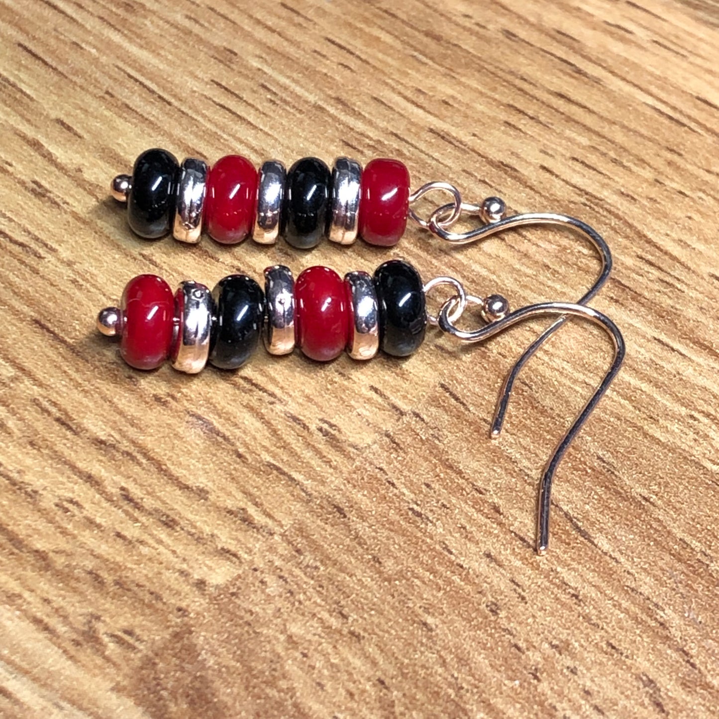 Dramatic Stripe - eye catching glass earrings