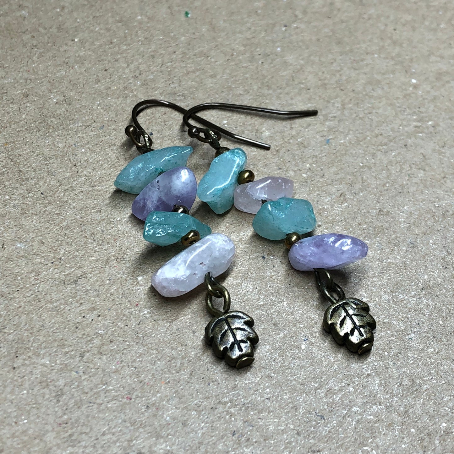 Cora - Rose Quartz handmade necklace and earrings gift set