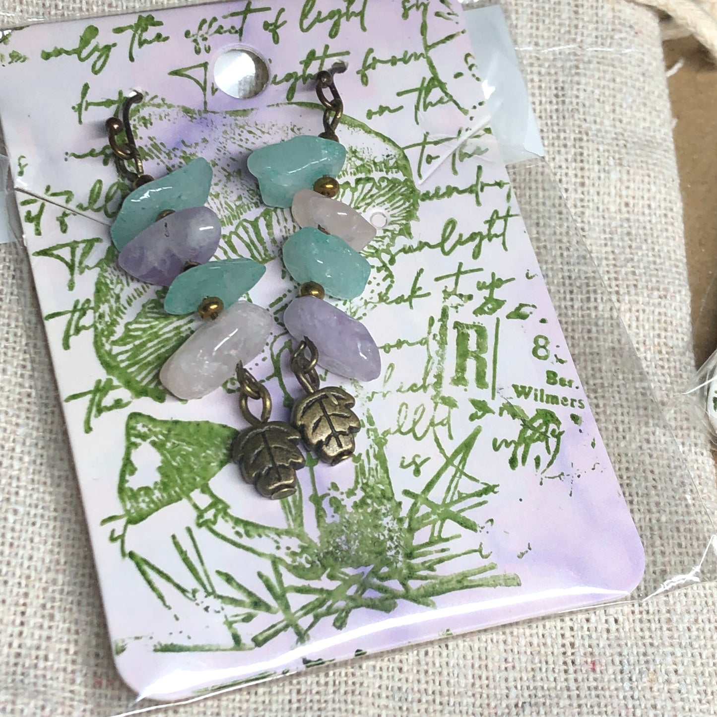 Cora - Rose Quartz handmade necklace and earrings gift set