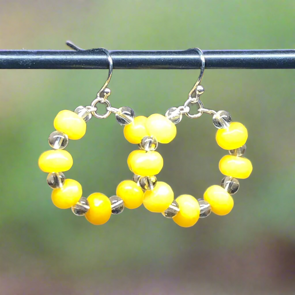 Ilithyia - Yellow Topaz hoop earrings