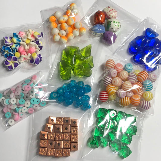 Ten curated packs jewellery beads