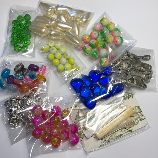 Ten packs jewellery making beads and charms