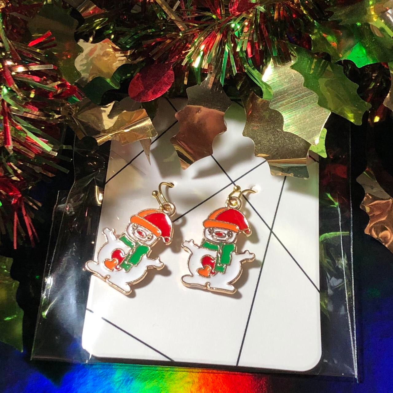 Dancer - Three pairs Christmas earrings Santa Boots Snowman