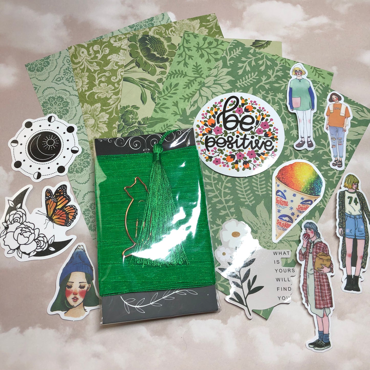 Stickers and ribbon craft pack 2m