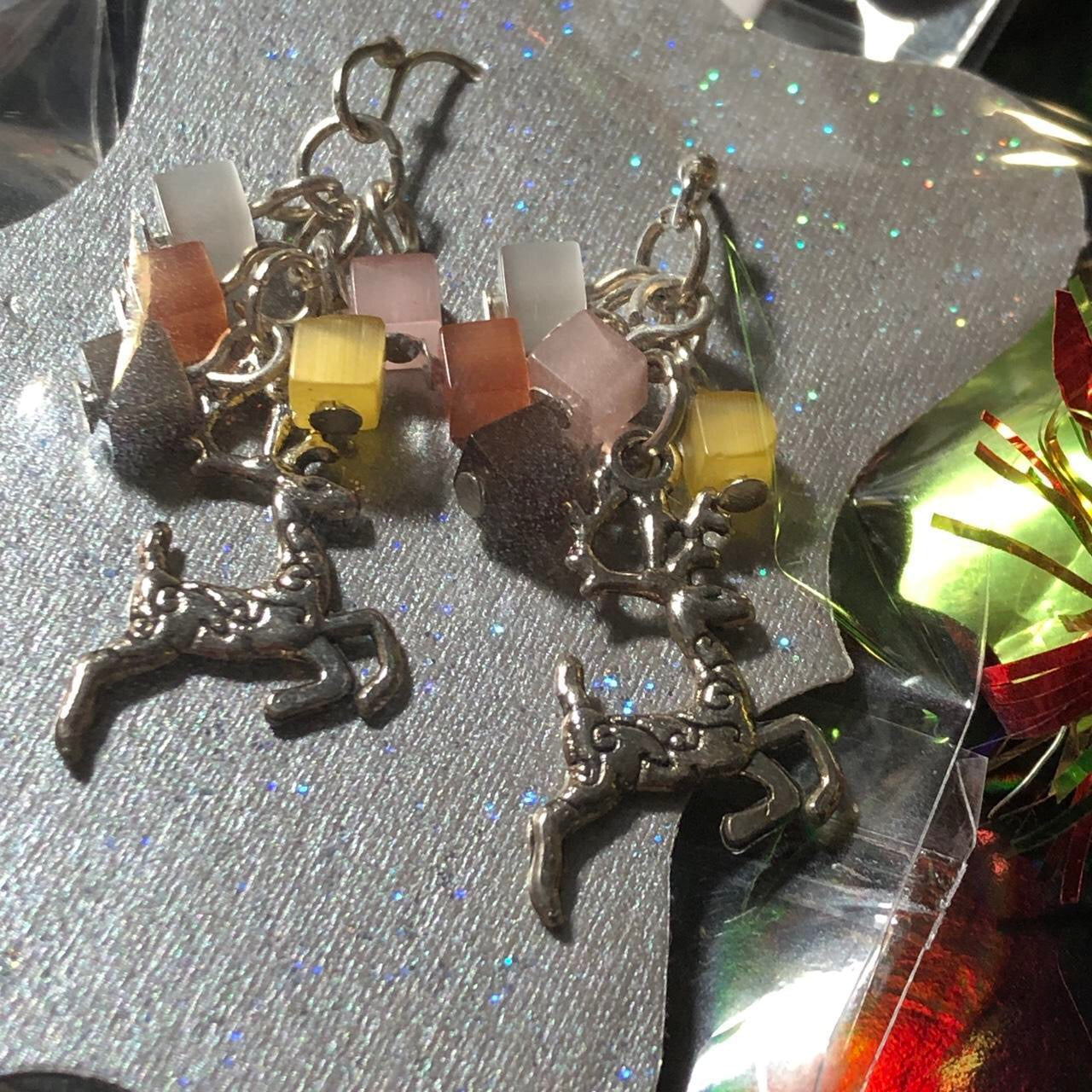 Prancer - Three pairs Christmas earrings Mittens, Reindeer and Hats