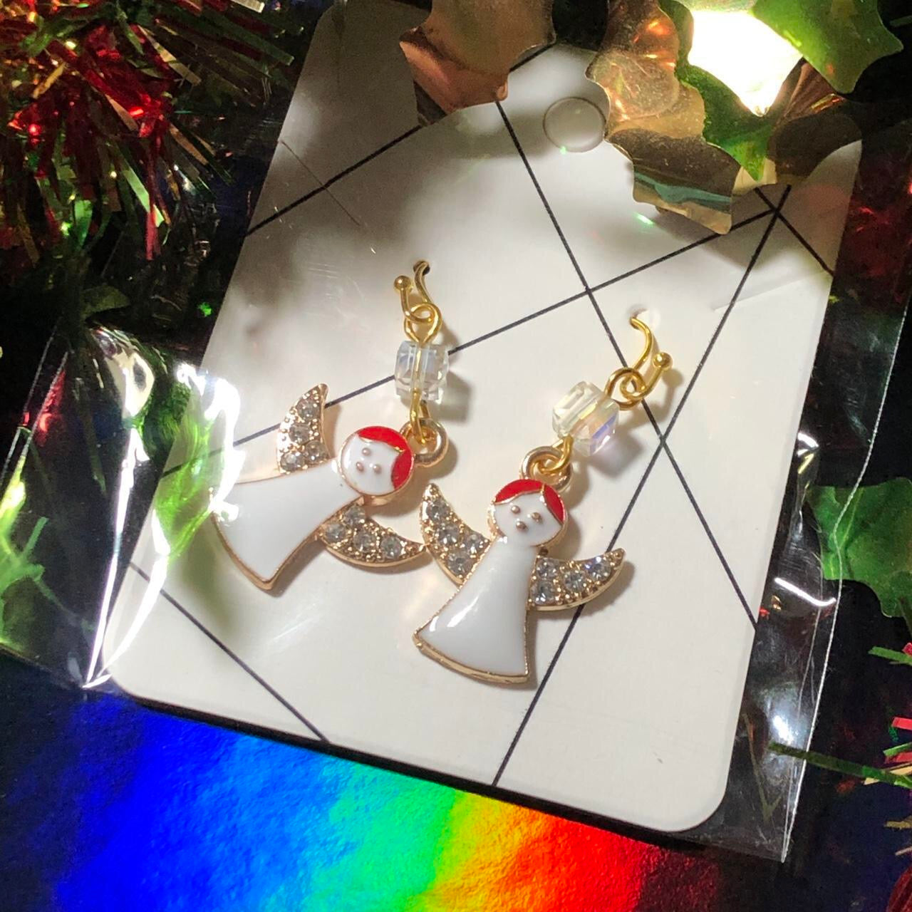 Blitzen - Three pairs Christmas earrings Mittens, Boots and Angels