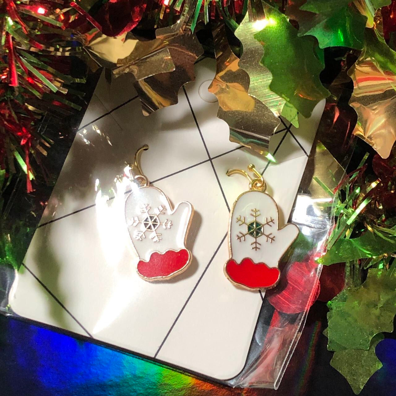 Blitzen - Three pairs Christmas earrings Mittens, Boots and Angels