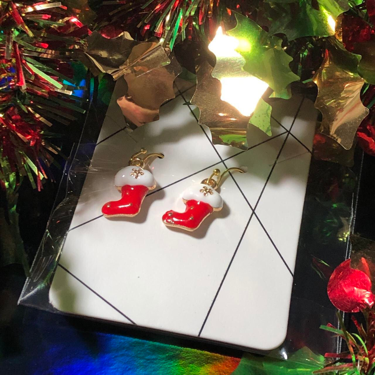 Blitzen - Three pairs Christmas earrings Mittens, Boots and Angels