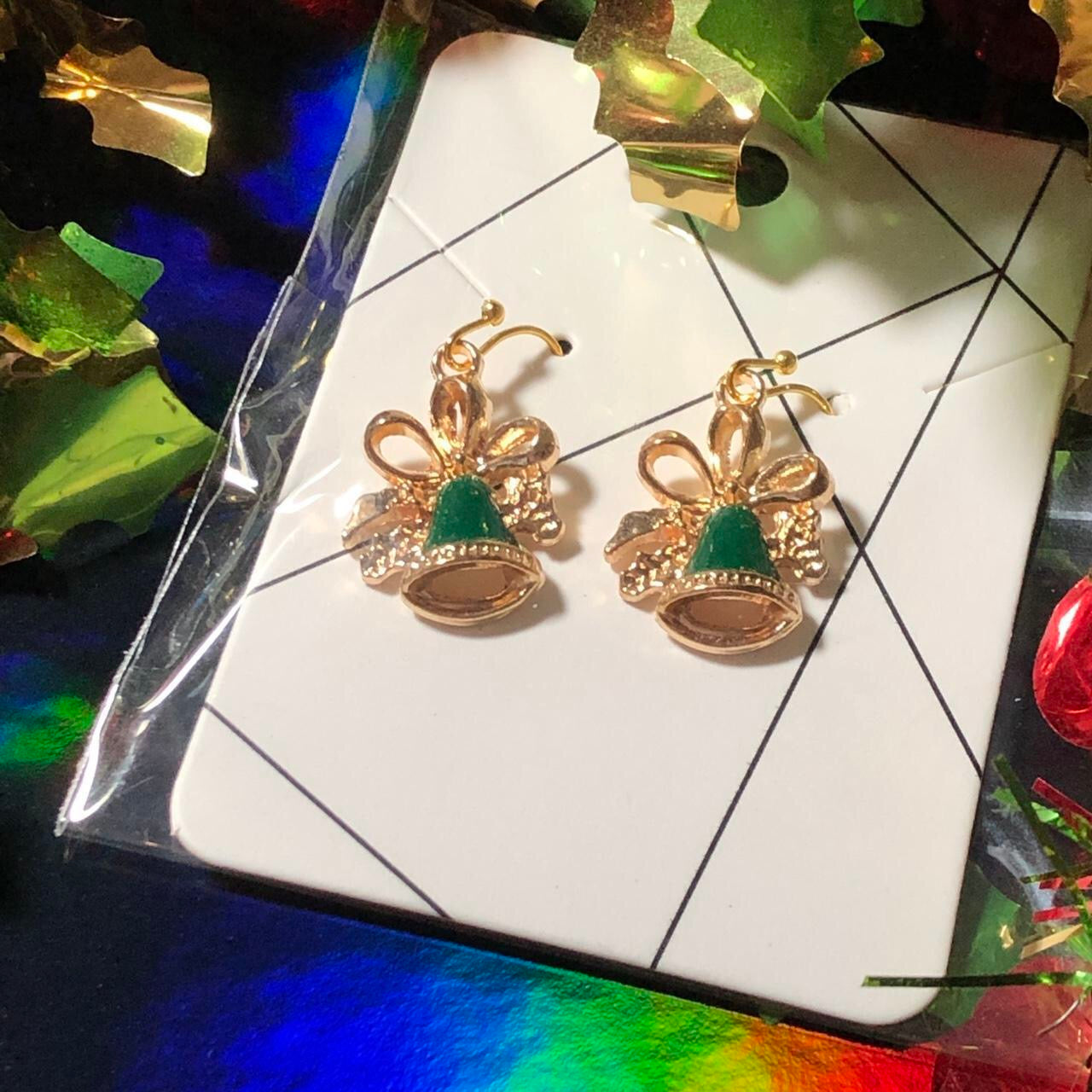 Vixen - Three pairs Christmas earrings bells, hats and snowflakes
