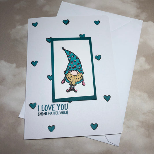 Gnome love card greeting card
