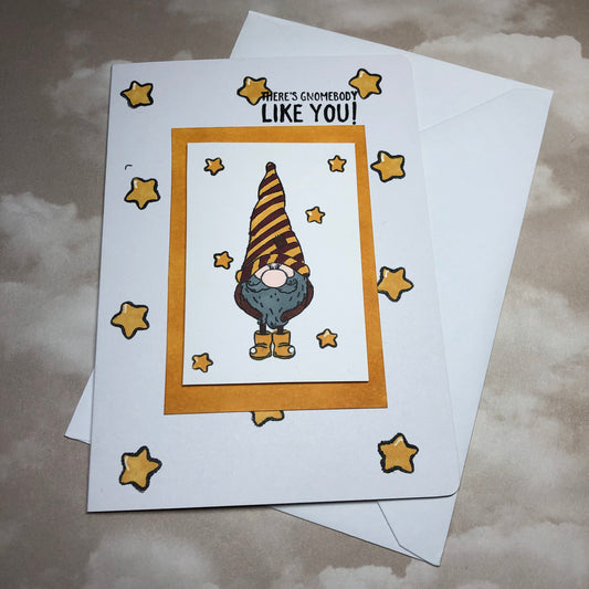 Gnomebody romantic card greeting card