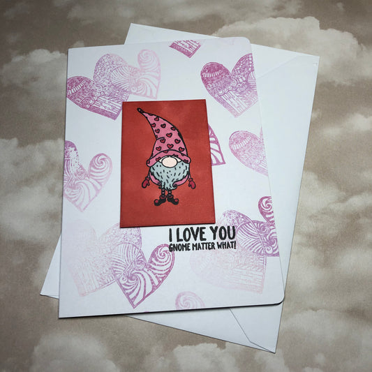 Gnome heart card greeting card