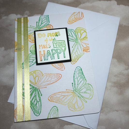 Butterfly stamped greeting card
