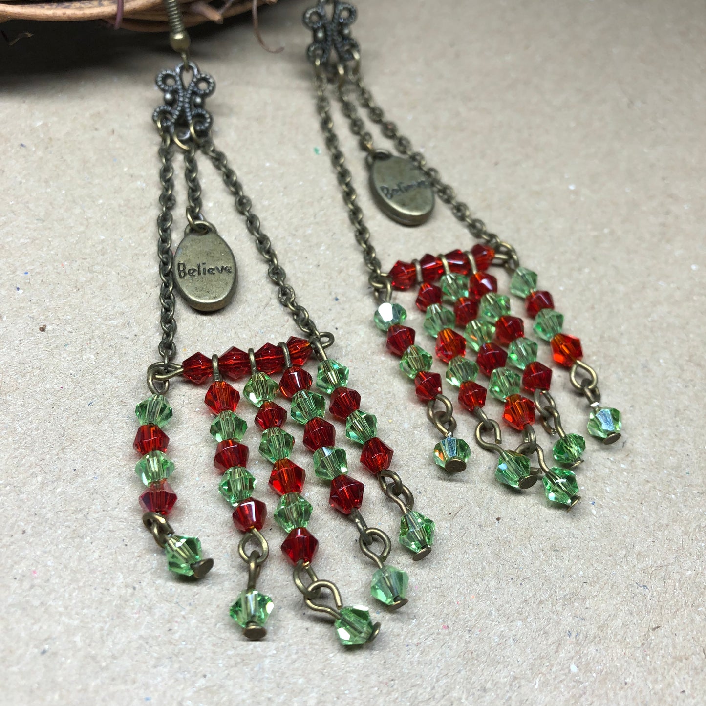 Jaya - Very long crystal Believe earrings