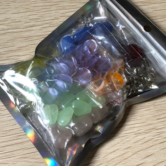 Bead and charm jewellery making bundle 03 with a rainbow of beads