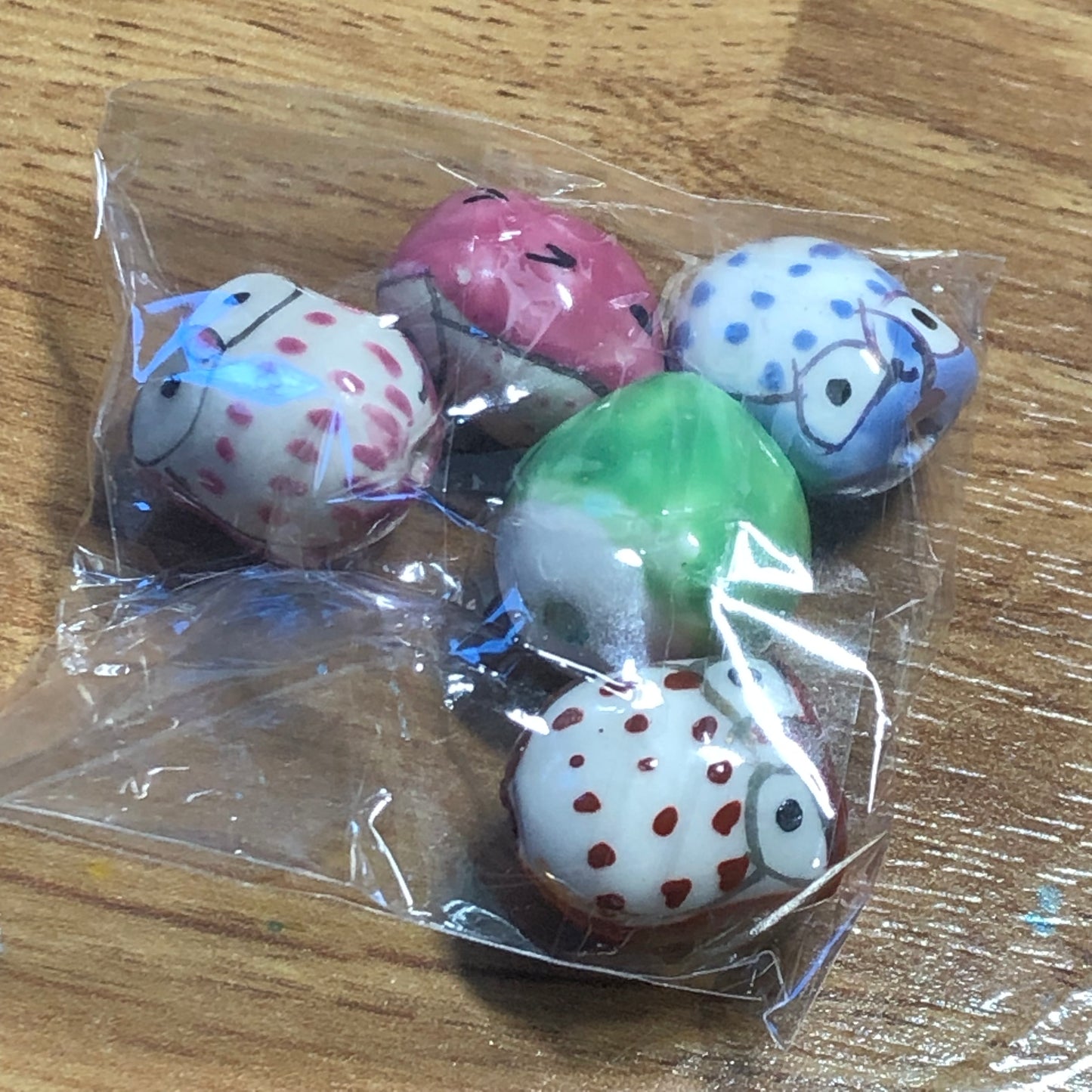 Mixed bead and charm bundle pack 09 floral shell and owl beads