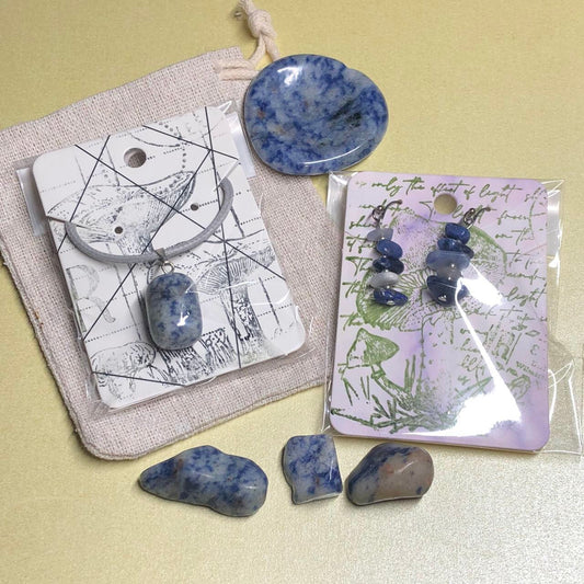 Sodalite handmade earrings gift set