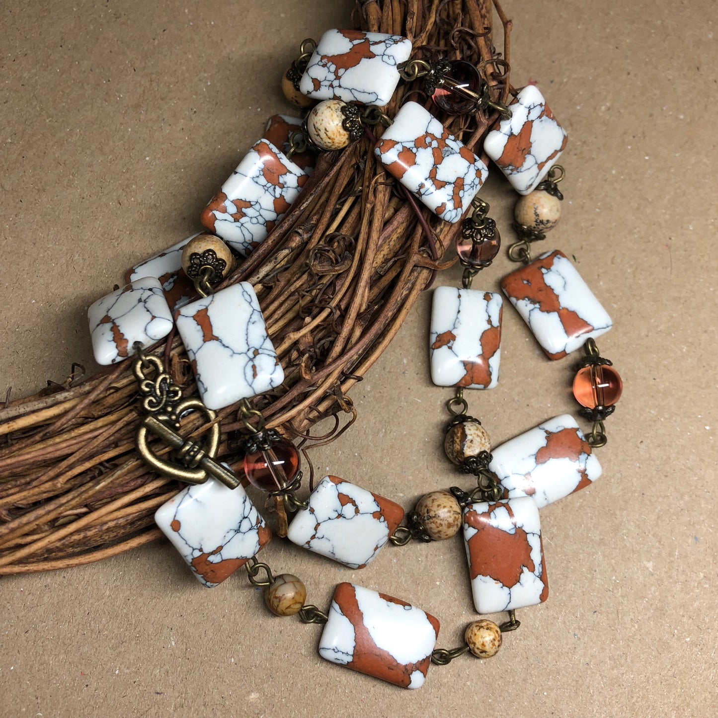 Tiger Turquoise and Jasper necklace