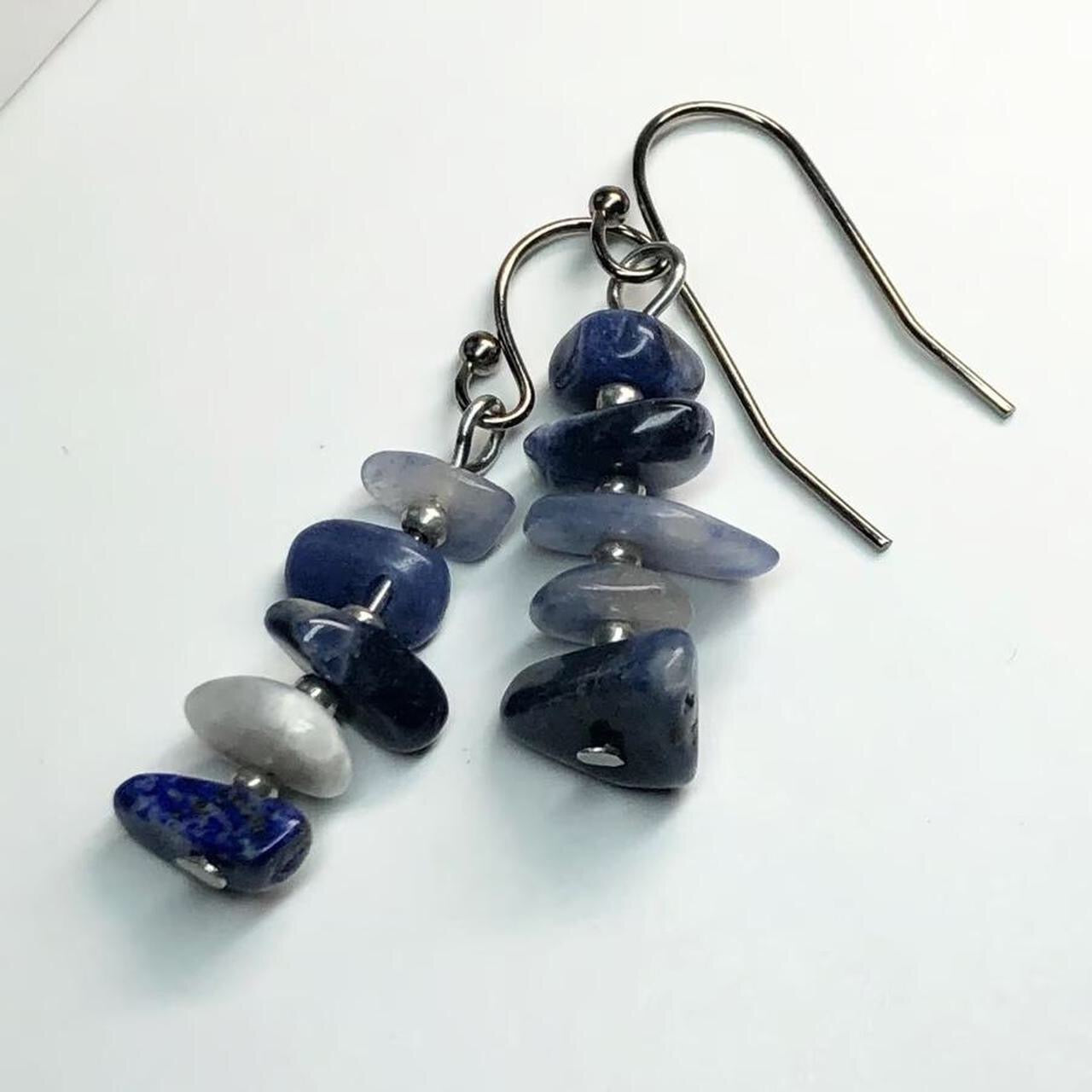 Sodalite handmade earrings gift set