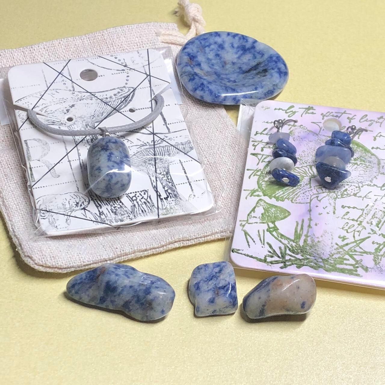 Sodalite handmade earrings gift set