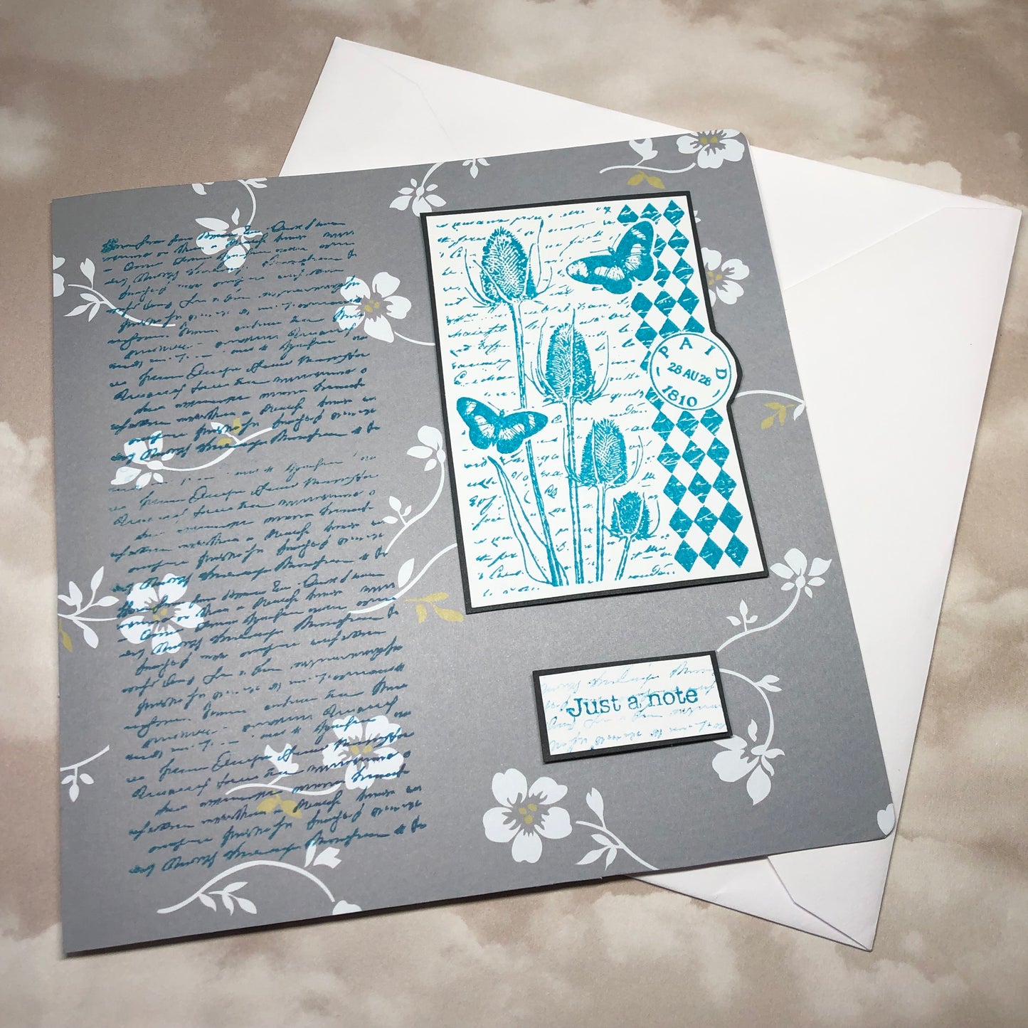 Grey Note Card greeting card