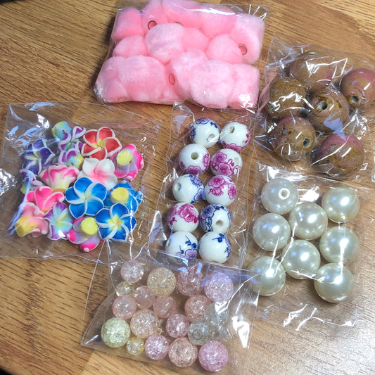 Pink bead bundle pack 02
