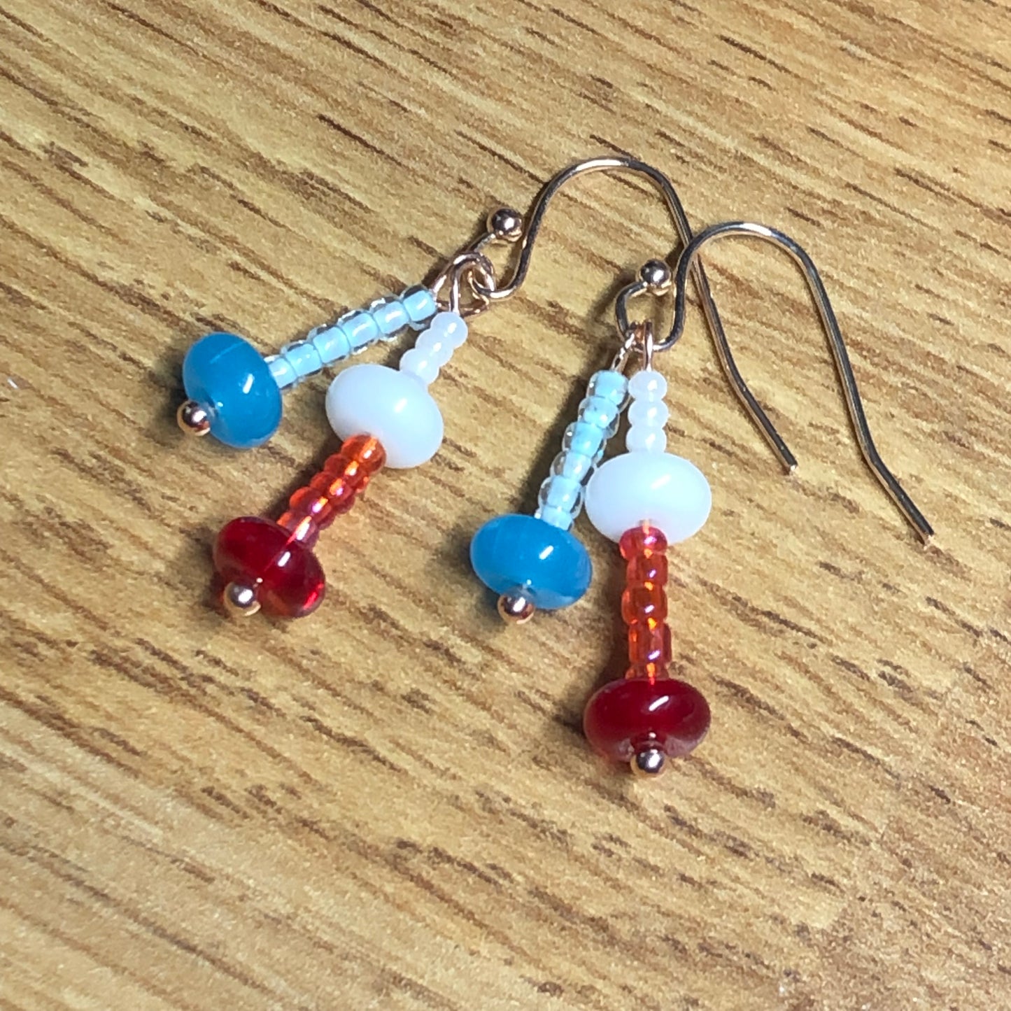 Quirky - colourful glass earrings