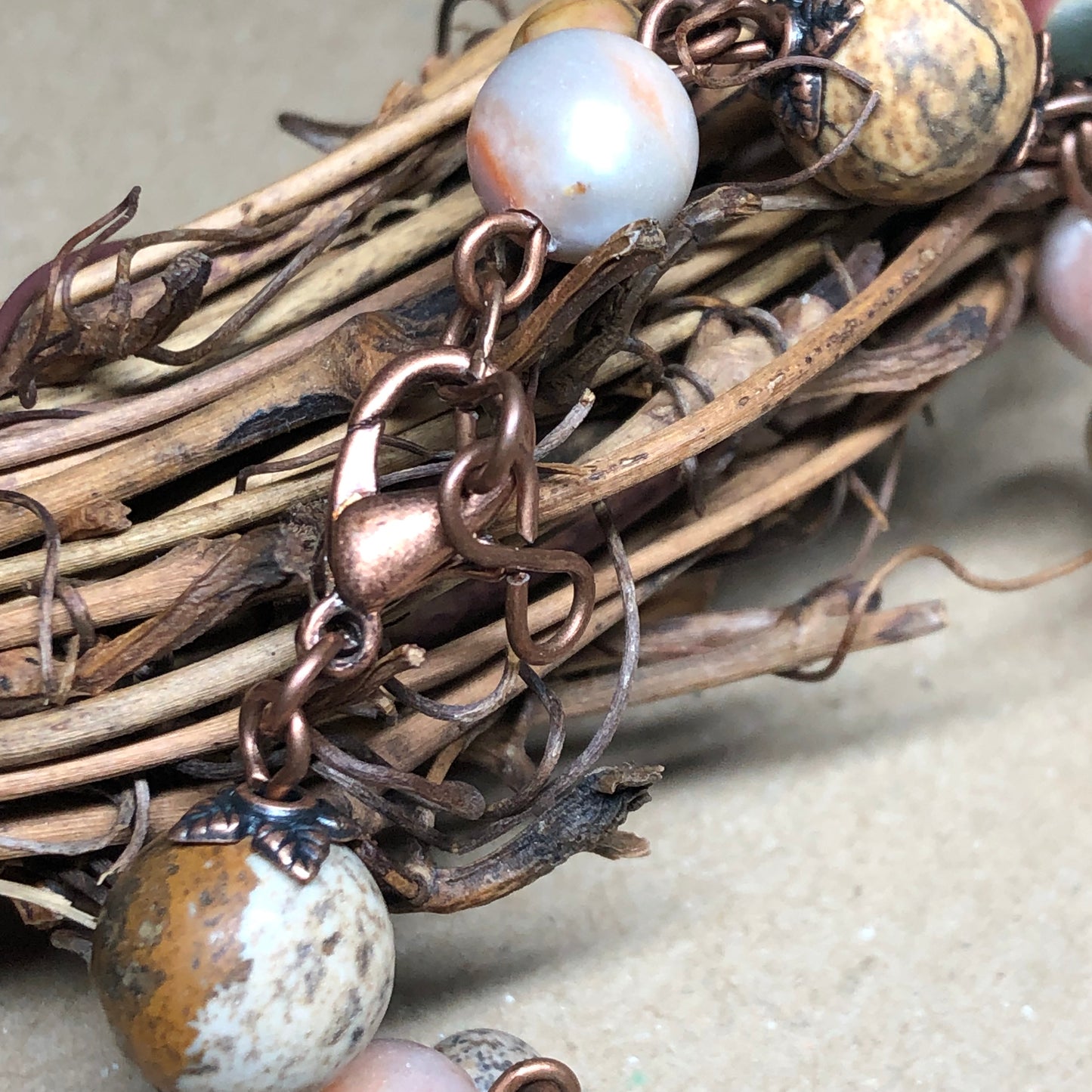 Earthy Appeal - Picture Jasper cluster bracelet