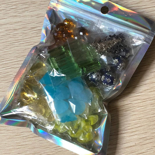 Bead and charm jewellery making bundle 16 with spearmint blue beads