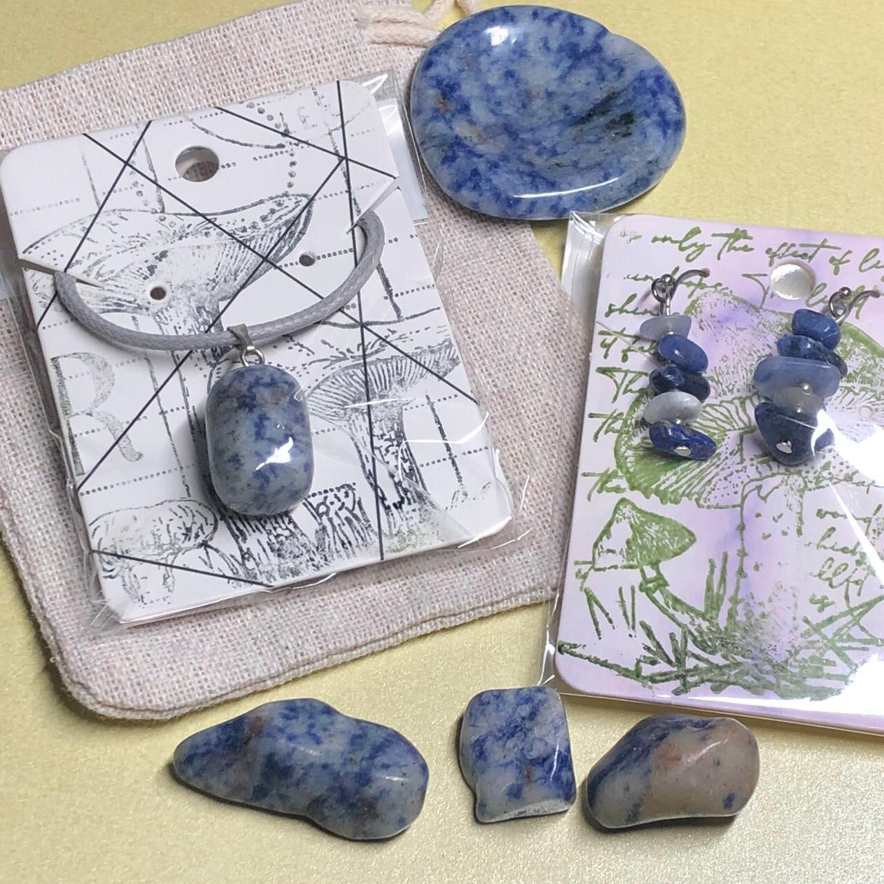 Sodalite handmade earrings gift set