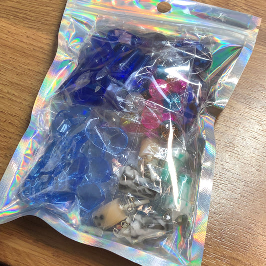 Blue bead for jewellery making mixed pack with Sundae charms