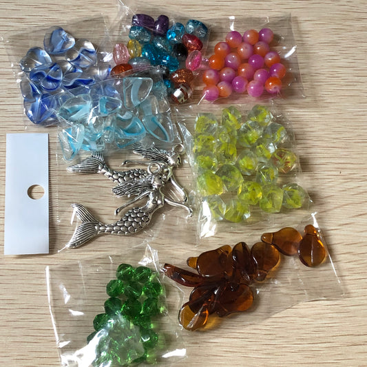 Bead and charm jewellery making bundle 12 with mermaids