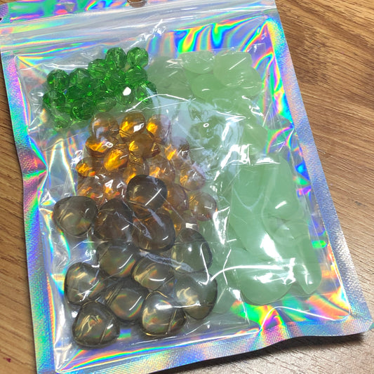 Green Yellow bead bundle pack 03