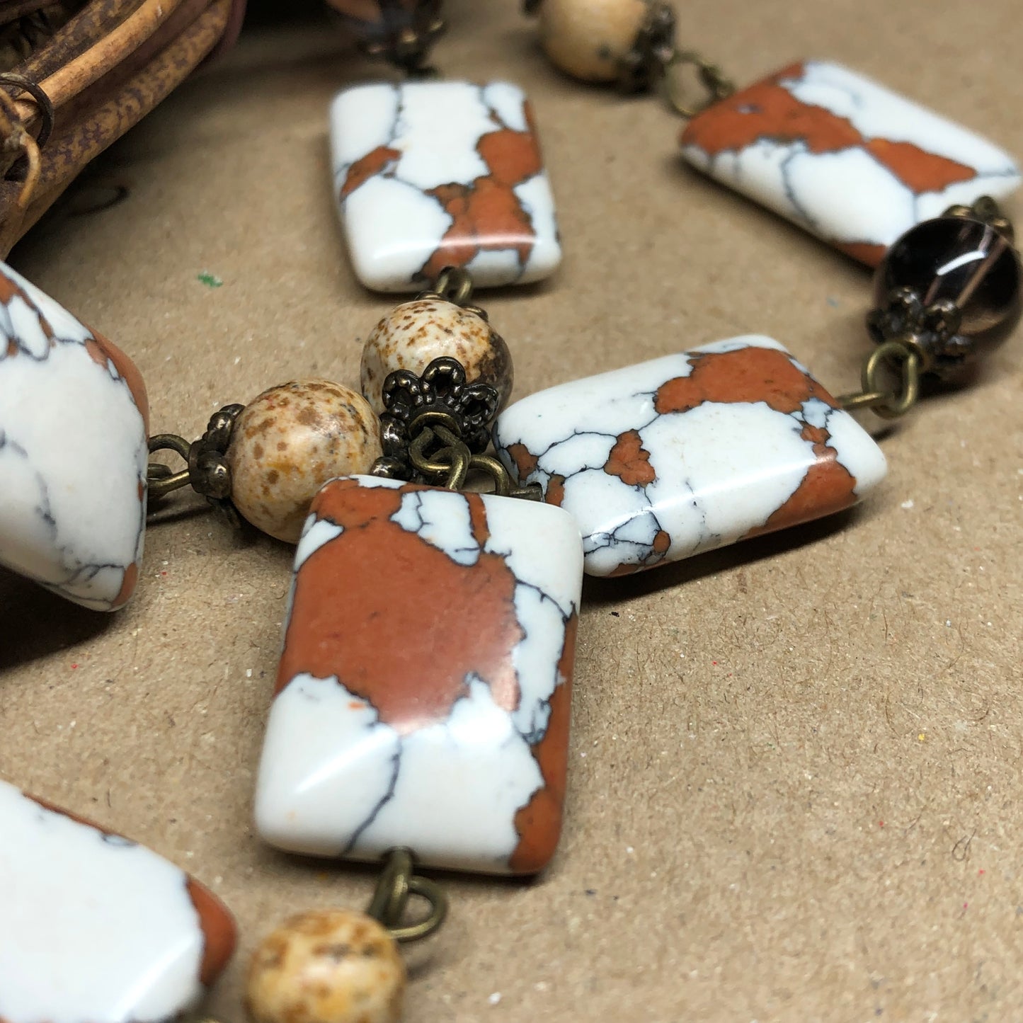 Tiger Turquoise and Jasper necklace