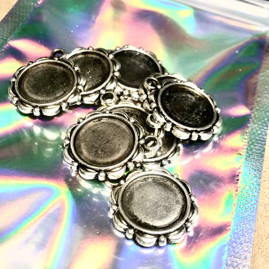 Ten bezel pendant charms