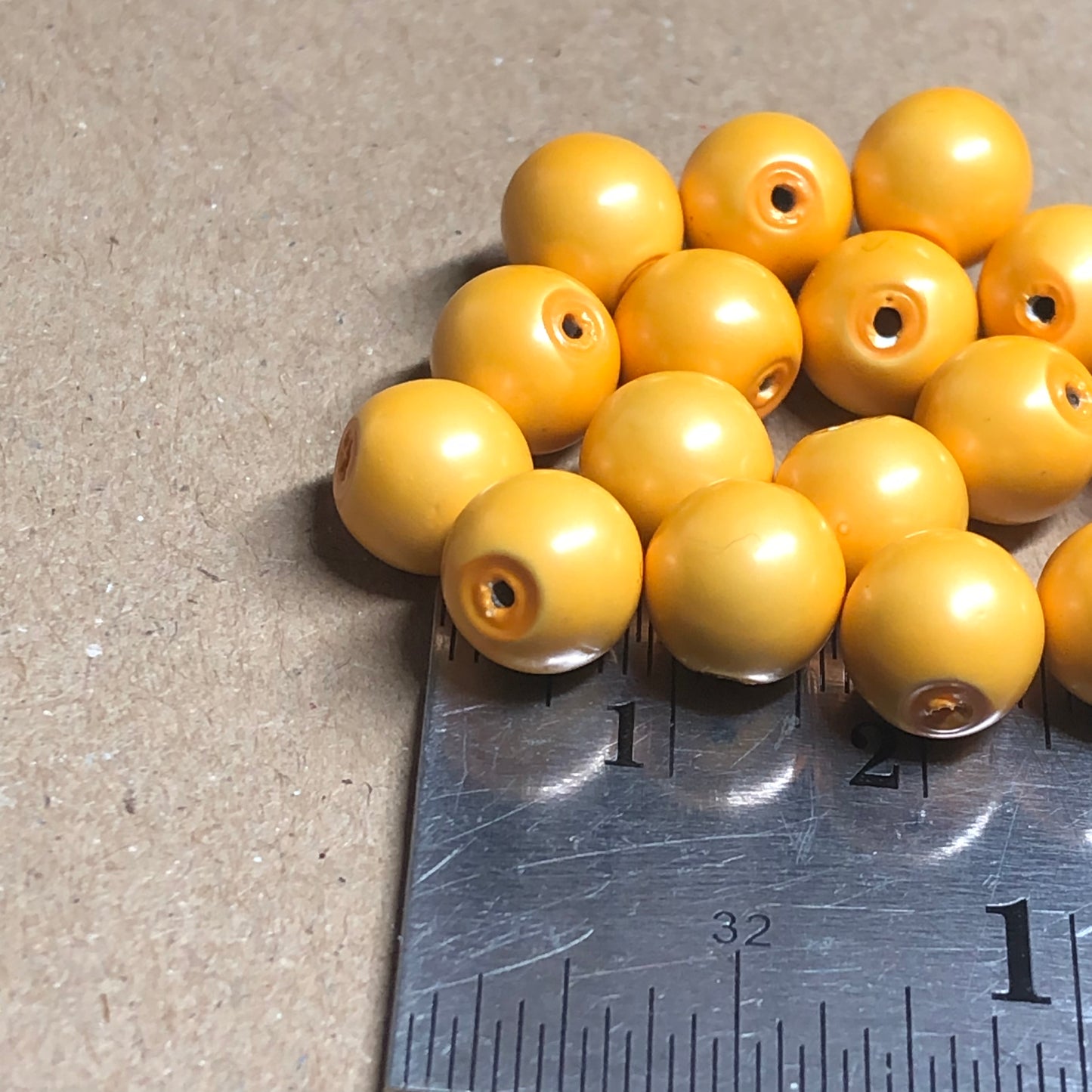 Sunshine yellow painted magnetic beads