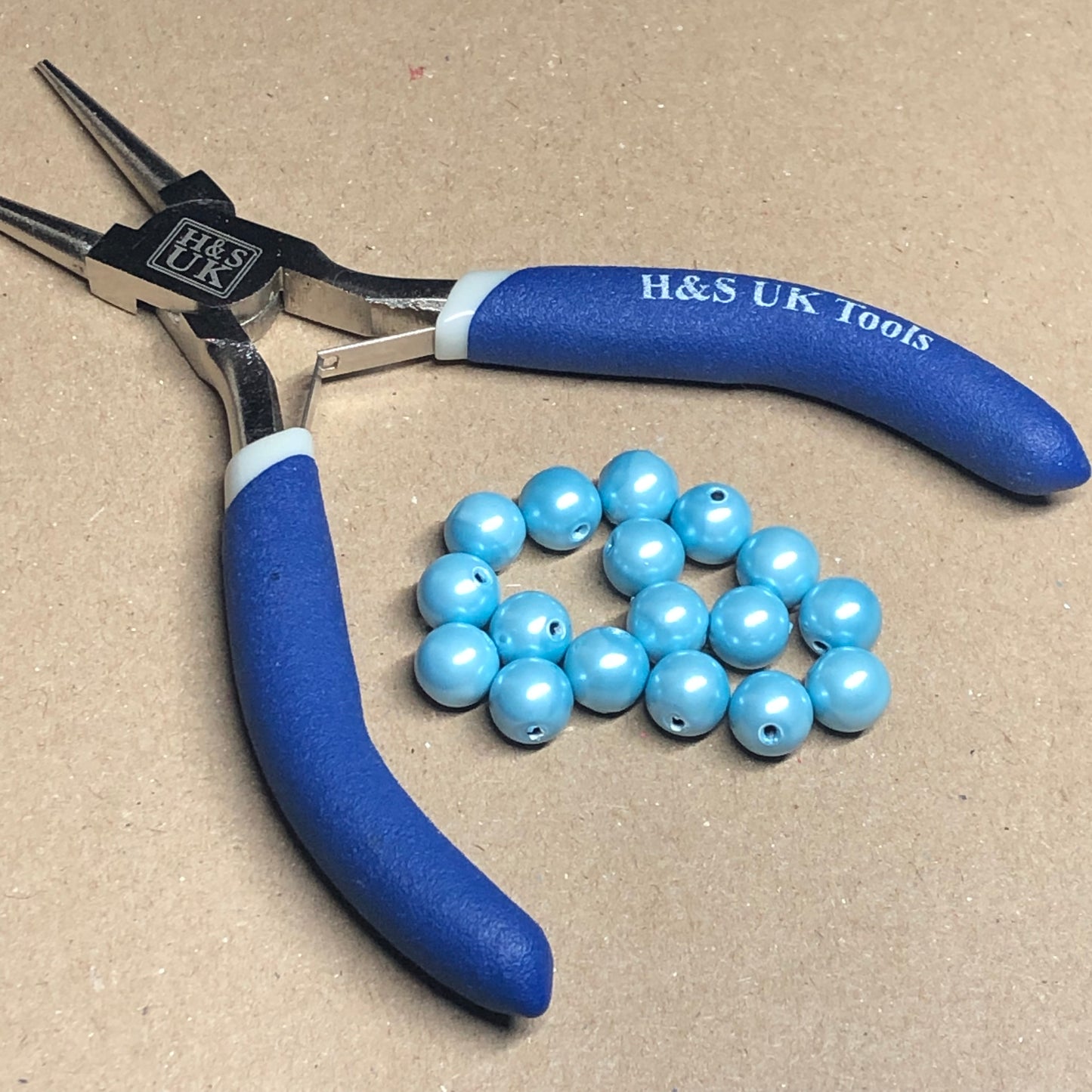 Sky blue painted magnetic beads