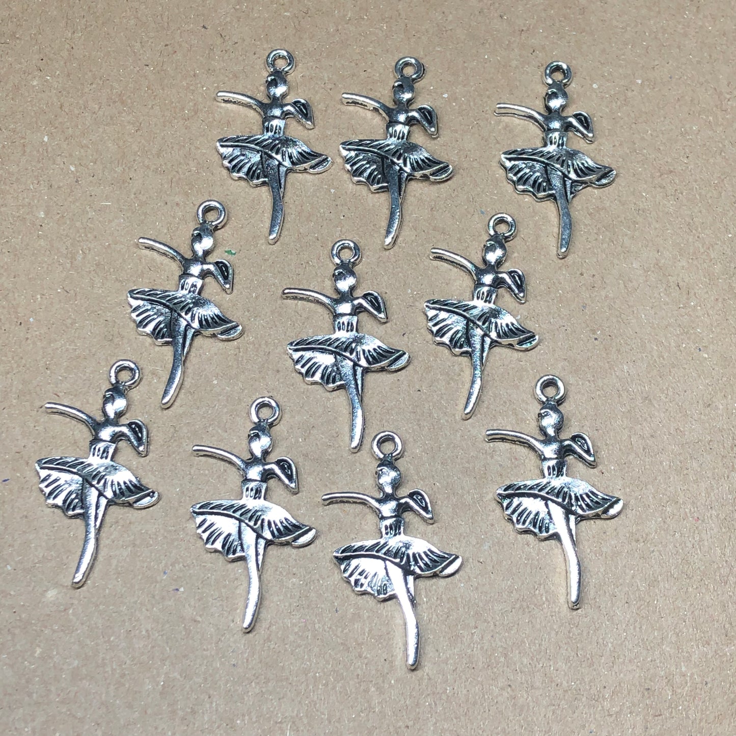 Ten ballerina dancer charms